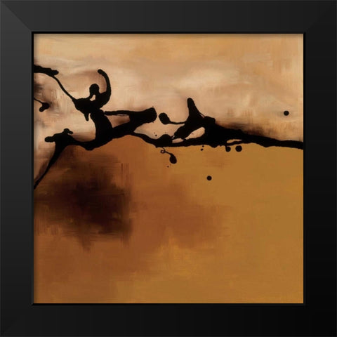 Ochre Black Modern Wood Framed Art Print by Maitland, Laurie