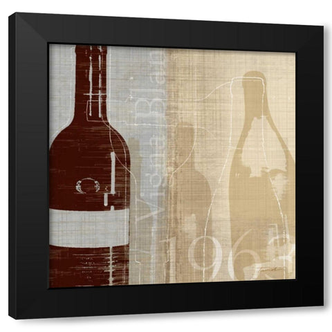 Bordeaux II Black Modern Wood Framed Art Print by Venter, Tandi