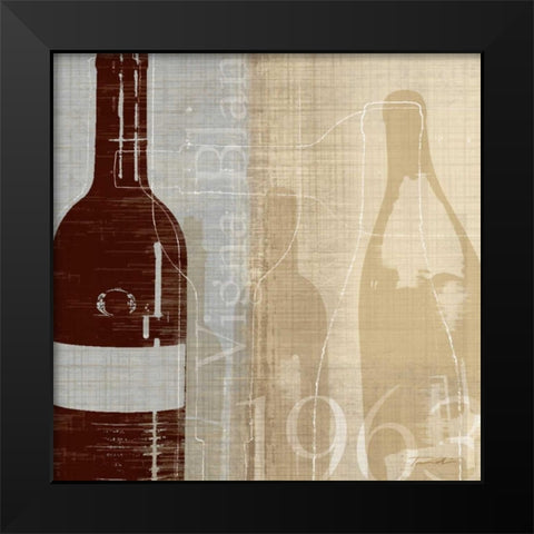 Bordeaux II Black Modern Wood Framed Art Print by Venter, Tandi
