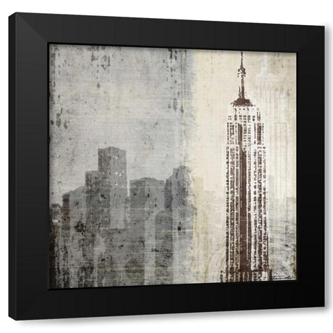 Edifice II Black Modern Wood Framed Art Print with Double Matting by Venter, Tandi