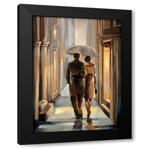 Reflections I Black Modern Wood Framed Art Print with Double Matting by Biddle, Trish