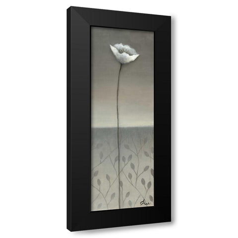 Fleur Blanc I Black Modern Wood Framed Art Print by Eve