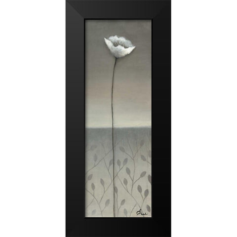 Fleur Blanc I Black Modern Wood Framed Art Print by Eve