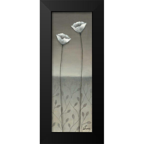 Fleur Blanc II Black Modern Wood Framed Art Print by Eve