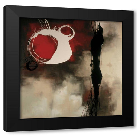 Resonance in Red Black Modern Wood Framed Art Print with Double Matting by Maitland, Laurie