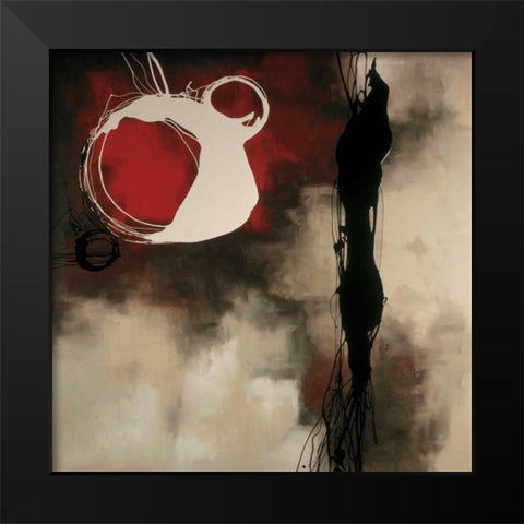 Resonance in Red Black Modern Wood Framed Art Print by Maitland, Laurie