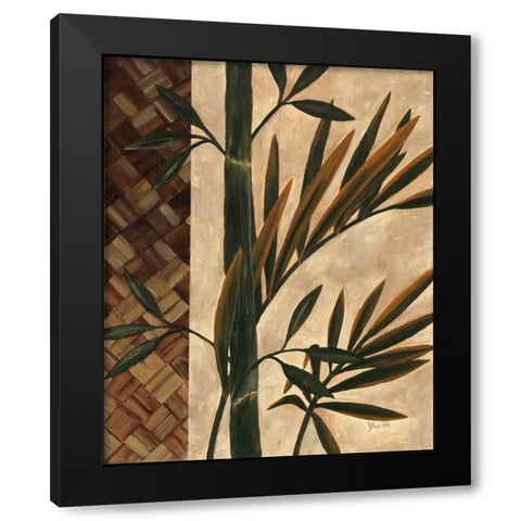 Palm Breeze Black Modern Wood Framed Art Print with Double Matting by St. Amant, Yvette