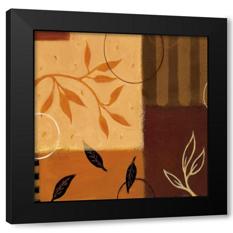 Leaf Poem II Black Modern Wood Framed Art Print by Dorf, Susan