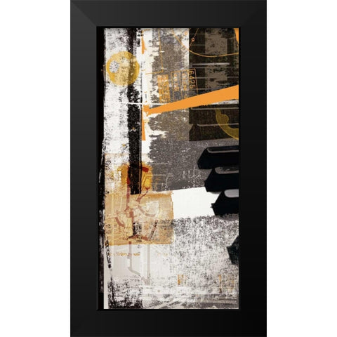Notes Black Modern Wood Framed Art Print by NOAH