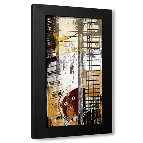 Chords Black Modern Wood Framed Art Print by NOAH