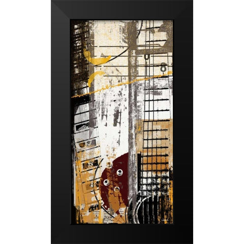 Chords Black Modern Wood Framed Art Print by NOAH