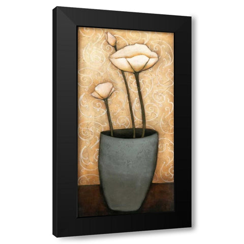 Mon Jardine I Black Modern Wood Framed Art Print with Double Matting by Alves, Helena