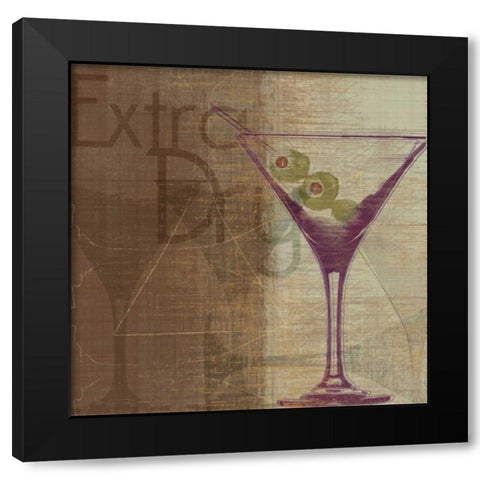 Extra Dry Black Modern Wood Framed Art Print by Venter, Tandi