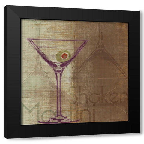 Shaken Black Modern Wood Framed Art Print by Venter, Tandi
