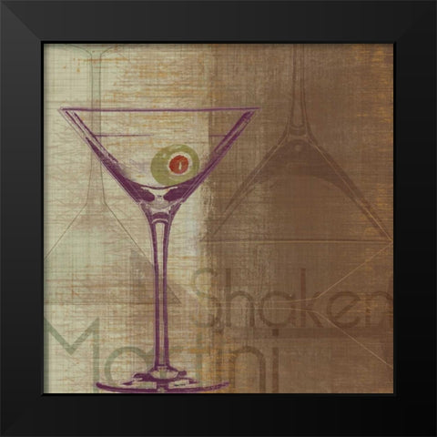 Shaken Black Modern Wood Framed Art Print by Venter, Tandi