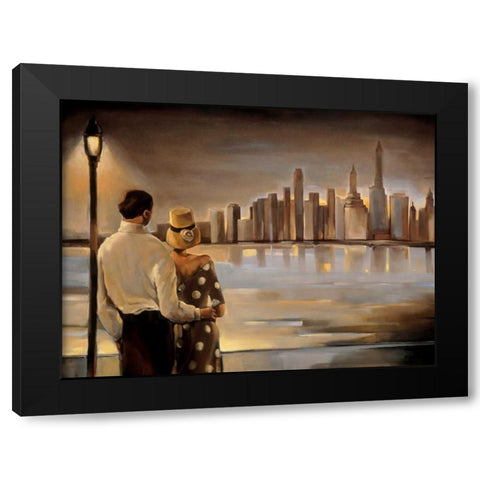 Reflections IV Black Modern Wood Framed Art Print by Biddle, Trish