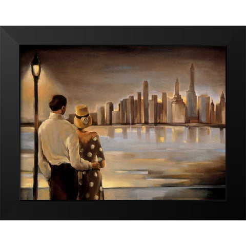 Reflections IV Black Modern Wood Framed Art Print by Biddle, Trish