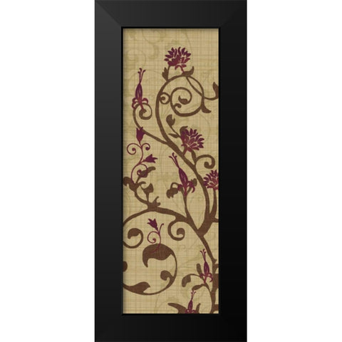 Curly Grass II Black Modern Wood Framed Art Print by Venter, Tandi