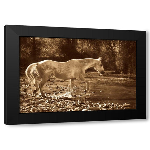 The Crossing Black Modern Wood Framed Art Print by Caro, Wendy