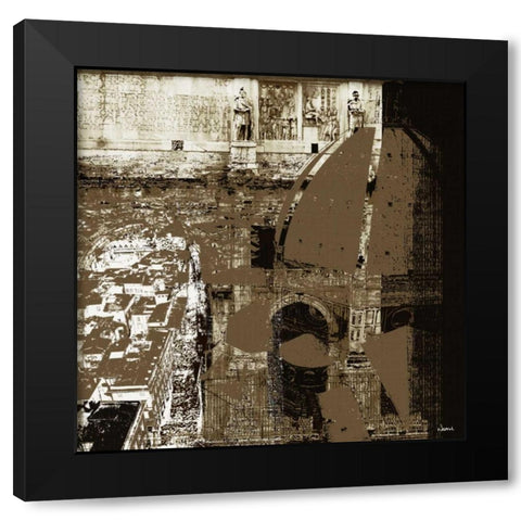 Architectural Renaissance I Black Modern Wood Framed Art Print with Double Matting by NOAH