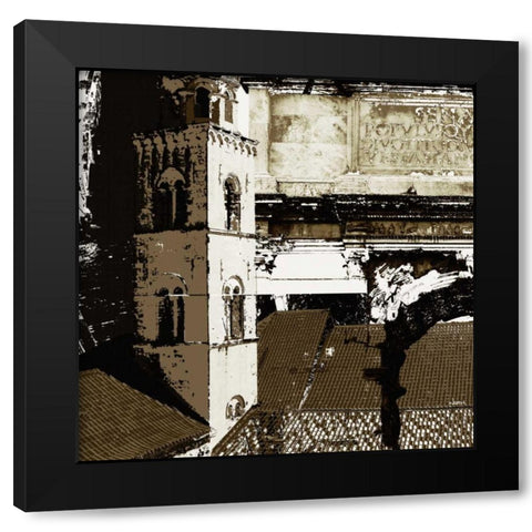 Architectural Renaissance II Black Modern Wood Framed Art Print with Double Matting by NOAH