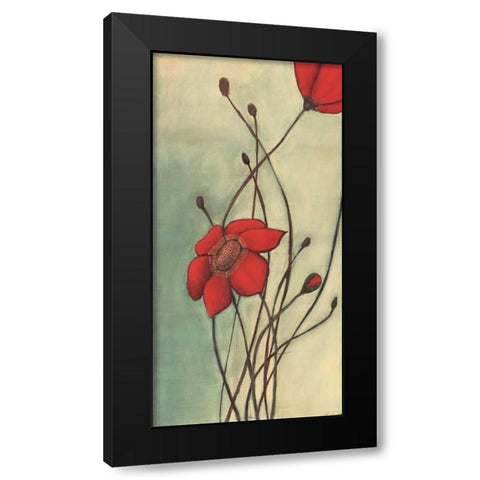 Beaute Rouge Black Modern Wood Framed Art Print by Codo, Ella