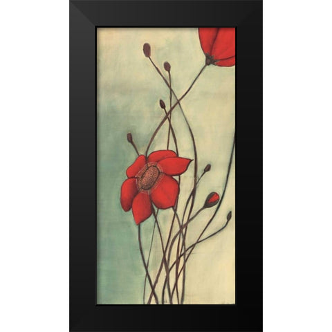 Beaute Rouge Black Modern Wood Framed Art Print by Codo, Ella