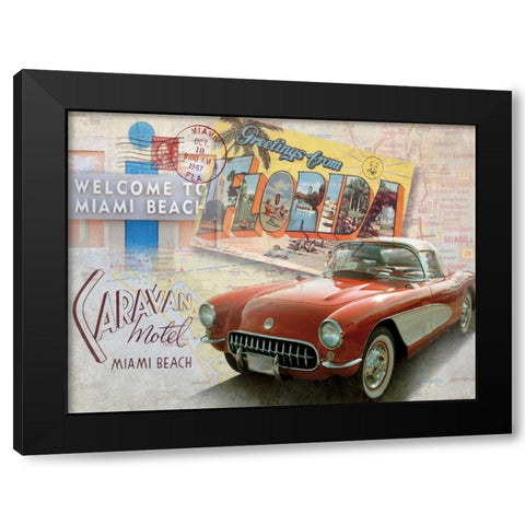 Road Trip II Black Modern Wood Framed Art Print by Mallett, Keith