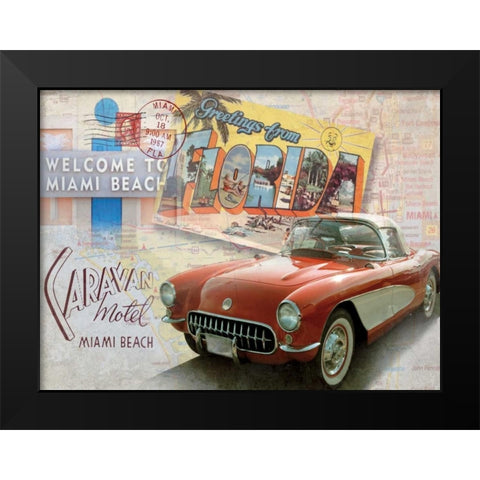 Road Trip II Black Modern Wood Framed Art Print by Mallett, Keith