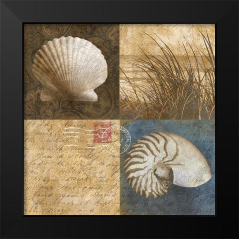 Seaside Memories I Black Modern Wood Framed Art Print by Mallett, Keith