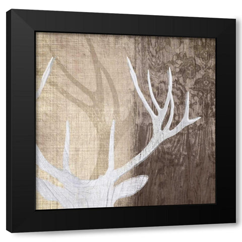 Deer Lodge II Black Modern Wood Framed Art Print by Venter, Tandi