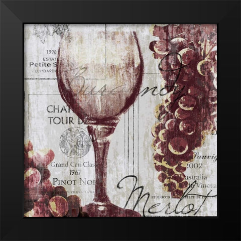 Shades of Red I Black Modern Wood Framed Art Print by Venter, Tandi