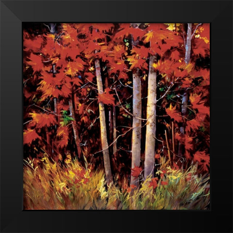 Reds Black Modern Wood Framed Art Print by OToole, Nancy