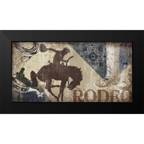Saddle Up II Black Modern Wood Framed Art Print by Venter, Tandi