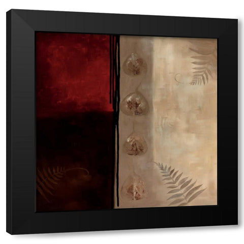 Russet Fern I Black Modern Wood Framed Art Print with Double Matting by Maitland, Laurie