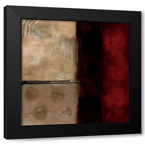 Russet Fern II Black Modern Wood Framed Art Print with Double Matting by Maitland, Laurie