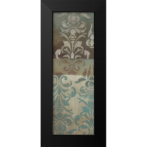 Brocade Inspirations I Black Modern Wood Framed Art Print by Eve
