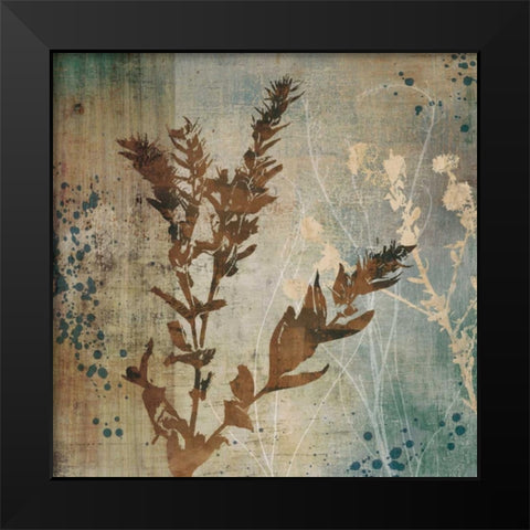 Organic Elements II Black Modern Wood Framed Art Print by Venter, Tandi
