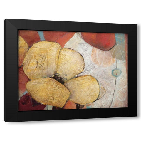 Full Blossom II Black Modern Wood Framed Art Print with Double Matting by Li-Leger, Don
