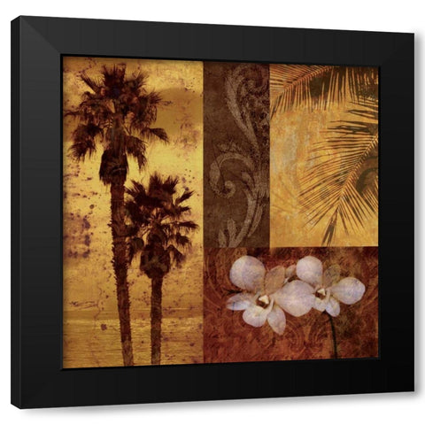 Sunset Beach I Black Modern Wood Framed Art Print with Double Matting by Mallett, Keith