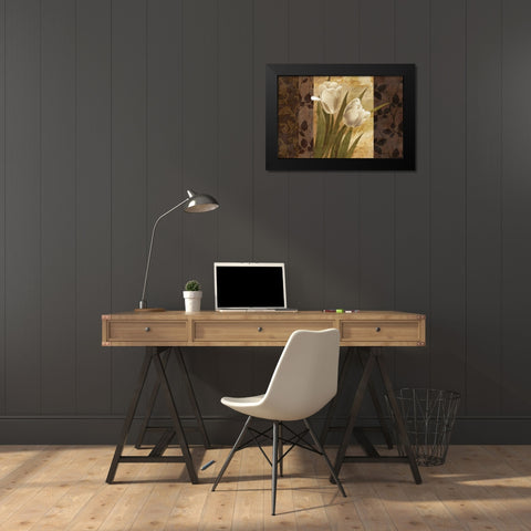 Pavane Black Modern Wood Framed Art Print by Mallett, Keith