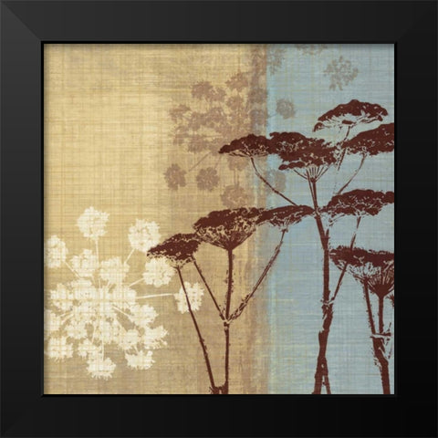 Silhouette in the Breeze Black Modern Wood Framed Art Print by Venter, Tandi