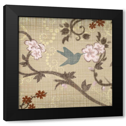 Songbird Black Modern Wood Framed Art Print with Double Matting by Venter, Tandi