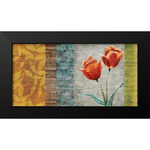 Garden Collection II Black Modern Wood Framed Art Print by Venter, Tandi