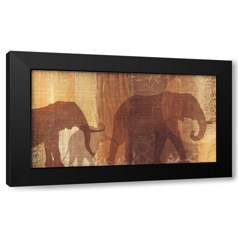 Safari Silhouette IV Black Modern Wood Framed Art Print by Venter, Tandi