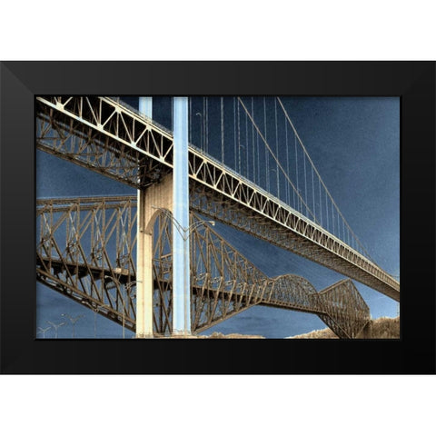 Two Solitudes Black Modern Wood Framed Art Print by LOVIT