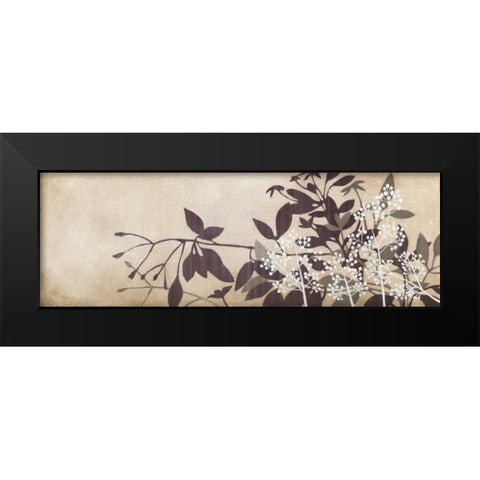 In Bloom Black Modern Wood Framed Art Print by MARIA