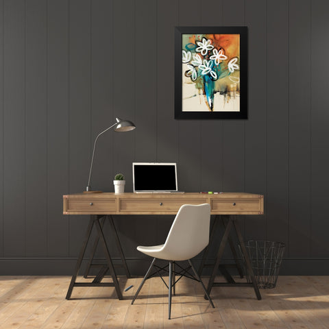 Floral and Still Life Trance I Black Modern Wood Framed Art Print by Barnes, Natasha
