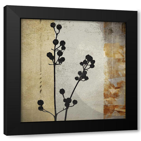 Sombras de Oro II Black Modern Wood Framed Art Print with Double Matting by NOAH