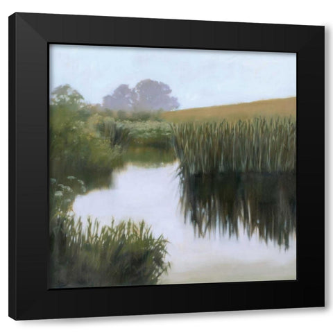 Morning Creekside Black Modern Wood Framed Art Print with Double Matting by Lightell, Megan